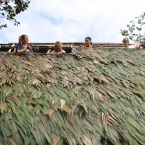 Sweat & tears ;-). How much fun we had during building that incredible beautiful typical indigenous house